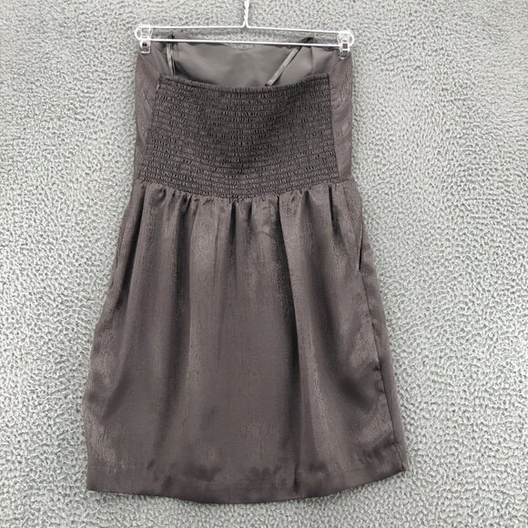 BCBGeneration Dress Womens Small Mini Gray Metallic Cocktail Corset Strapless - Picture 3 of 12